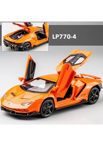 1:32 Lamborghini LP770 0 Alaşım Spor Araba Modeli Pres Döküm ve Oyuncak Araçlar Ses Işığı Süper Yarış Kaldırma Kuyruk Çekme Araba Oyuncak (Yurt Dışından)