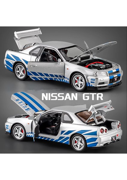 1:32 Nıssan Skyline Ares Gtr Gtr Alaşım Spor Araba Modeli Diecast & Oyuncak Yarış Araçları Araba Modeli Simülasyon Ses Işık Çocuk Hediyeler (Yurt Dışından) fiyatları