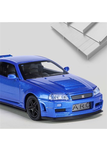 1:32 Nıssan Skyline Ares Gtr Gtr Alaşım Spor Araba Modeli Diecast & Oyuncak Yarış Araçları Araba Modeli Simülasyon Ses Işık Çocuk Hediyeler (Yurt Dışından) modelleri