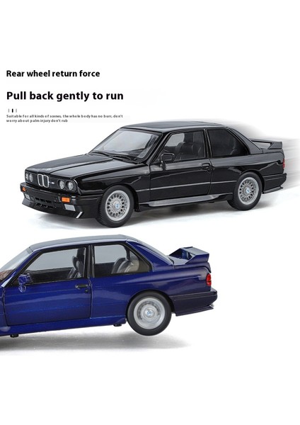 1:24 Bmw M3 E30 1988 Supercar Alaşım Model Araba Yarışı Oyuncak Döküm Metal Döküm Ses ve Işık Oyuncak Arabalar Çocuklar Için Araç Hediyeler (Yurt Dışından) fırsatları