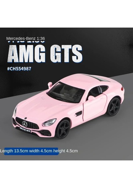 1:36 Pembe Benz Döküm Alaşım Model Araba Çocuk Aydınlatma ve Müzik Simülasyon Araba Koleksiyonu Modeli Bir Kız Oyuncak Hediye Sunar (Yurt Dışından)