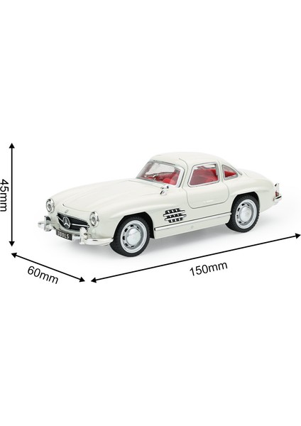 1:32 Benzs 300SL Alaşım Araba Modeli Döküm Metal Klasik Araçlar Araba Modeli Simülasyon Ses ve Işık Koleksiyonu Çocuk Oyuncakları Hediyeler (Yurt Dışından)