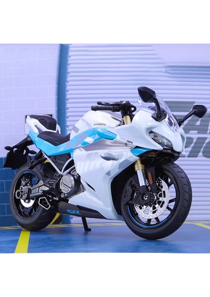 1:12 Cfmoto 250SR Yarış Alaşım Motosiklet Döküm Modeli Ses ve Işık Oyuncak Dekoratif Süsler Toplamak Çocuk Yılbaşı Hediyeleri (Yurt Dışından) fiyatları