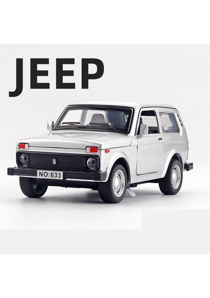 1:32 Lada Jeep Nostaljik Model Araç Alaşım Araba Pres Döküm Modeli Ses ve Işık Çocuk Oyuncakları Bilgisayar Masaüstü Süsler Çocuk Hediye (Yurt Dışından)