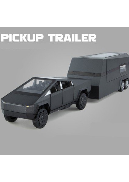 1/32 Siber Oyuncak Kamyon Pikap Alaşım Araba Modeli Döküm Off-Road Araçlar Kamyon Araba Modeli Ses Işığı Çocuk Oyuncakları Bavul ile Hediye (Yurt Dışından)