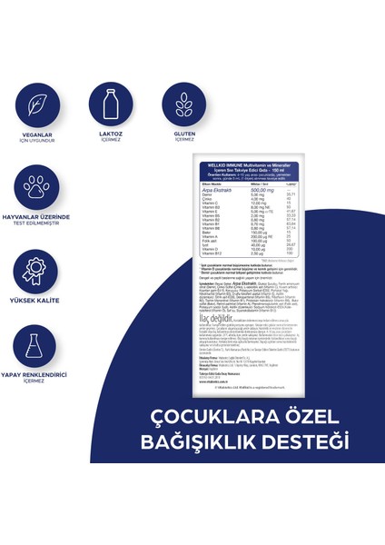Multivitamin Liquid Şurup 150 ml fiyatları