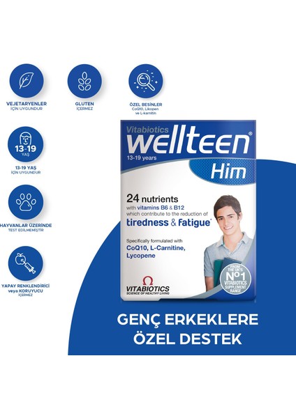 Vitabiotics Wellteen® Him 30 Tablet