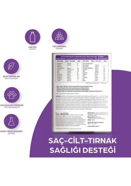 Üzüm Çekirdeği Ekstresi,Biotin,Çinko,Selenyum İçeren Saç Cilt Tırnak Sağlığı Vitamini 30 Tablet