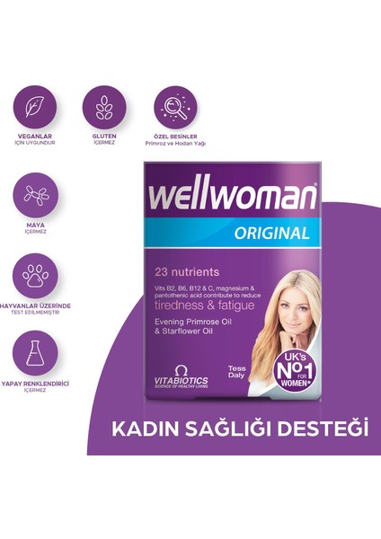Original Omega - 6, Beta Karoten İçeren Kadınlara Özel Takviye Edici Gıda 60 Tablet