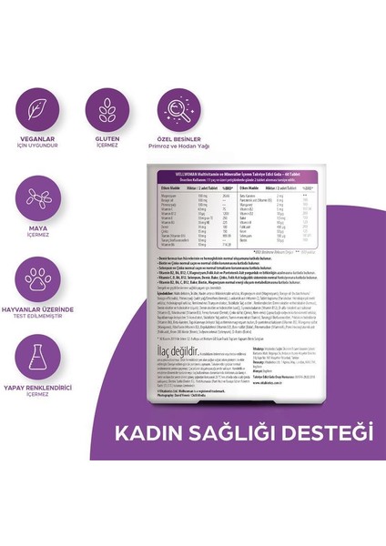 Original Omega - 6, Beta Karoten İçeren Kadınlara Özel Takviye Edici Gıda 60 Tablet fiyatları