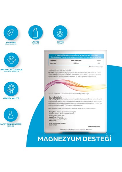 Vitabiotics Ultra Magnesium 60 Tablet fiyatları