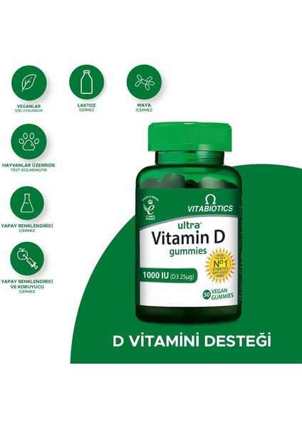 Vitabiotics Ultra Vitamin D Gummies 50 Li 5021265251643