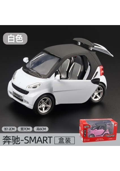 1:32 Mercedes Benz Smart Minyatürleri Alaşım Pres Döküm Model Araba Modeli Ses ve Işık Oyuncaklar Çocuklar Için Sevimli ve Kompakt Yılbaşı Hediyeleri (Yurt Dışından)
