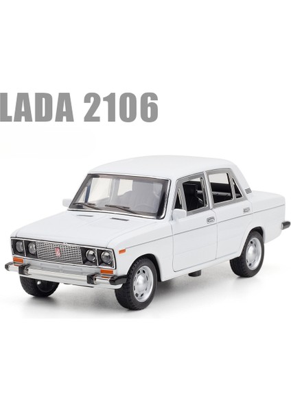 1/24 Lada 2106 Alaşım Ölçekli Araba Modeli Döküm Araçlar Oyuncak Arabalar Ses ve Işık Ile Oyuncak Koleksiyonu Boys Için Doğum Günü Hediyesi Çocuklar (Yurt Dışından)