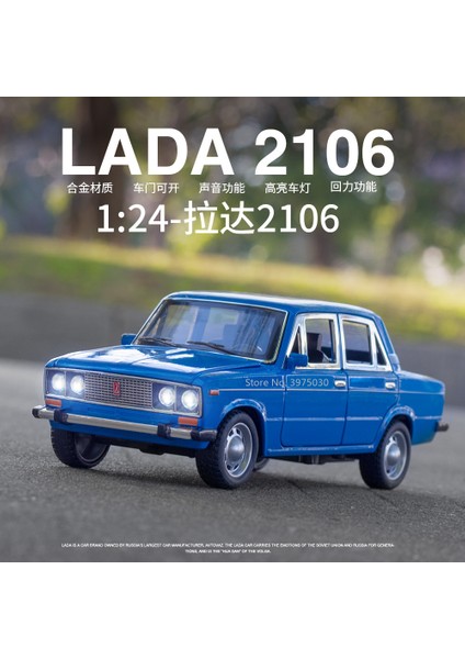 1/24 Lada 2106 Alaşım Ölçekli Araba Modeli Döküm Araçlar Oyuncak Arabalar Ses ve Işık Ile Oyuncak Koleksiyonu Boys Için Doğum Günü Hediyesi Çocuklar (Yurt Dışından) fiyatları