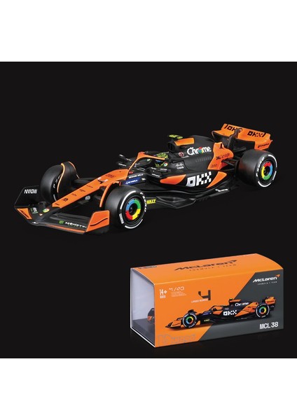 Bburago 1:43 MCL38 F1 Mclaren 2024 Miami Grand Prix Alaşım Araba Minyatür Döküm Modeli # 4. Lando Norris # 81'li Oscar Piastri Oyuncak (Yurt Dışından) modelleri