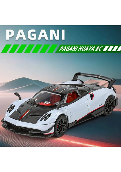 1:32 Ölçekli Pagani Dinastia Huayra Bc Araba Modeli Oyuncak Ses Işığı Martı Kanat Kapı Alaşım Döküm Supercar Modelleri Erkek Çocuklar Hediyeler (Yurt Dışından)