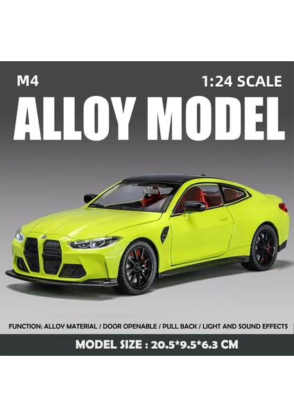 Alaşım 1:24 Ölçekli Bmw M4 Spor Araba Modeli Simülasyon Döküm Oyuncak Araç Koleksiyonu Ev Dekor Çocuk Çocuk Doğum Günü Hediyesi Oyuncak Araba (Yurt Dışından)