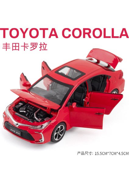 Döküm 1:32 Toyota Corolla Alaşım Araba Modeli Simülasyon Metal Araç Ses ve Işık Minyatürleri Koleksiyonu Trendy Süsler Hediyeler (Yurt Dışından)