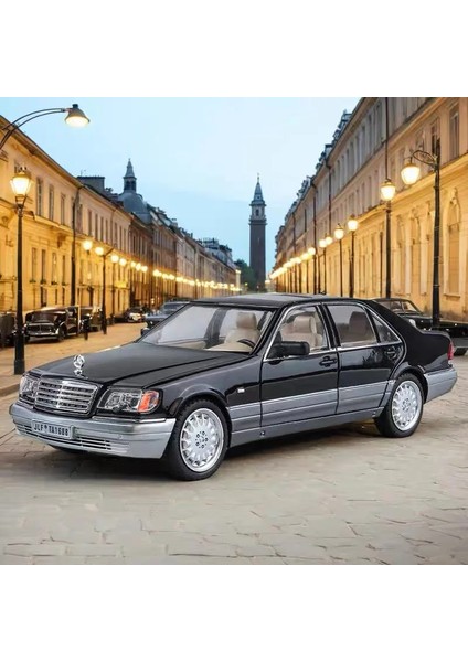 1:24 Mercedes Benz W140 S320 Klasik Sedan Alaşım Ölçekli Araba Modeli Döküm Metal Ses ve Işık Çocuk Oyuncağı Araba Araçlar Hediye (Yurt Dışından) fiyatları