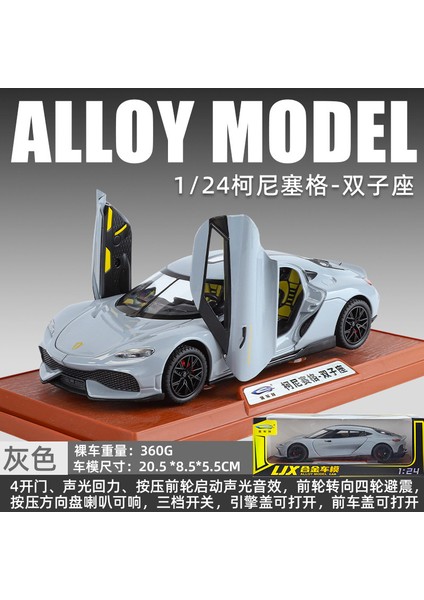 1:24 Gemera Süper Spor Araba Alaşım Döküm Metal Model Araba Ses ve Işık Hobi Koleksiyon Erkek Arkadaşı Için Trendy Süs Hediye (Yurt Dışından)