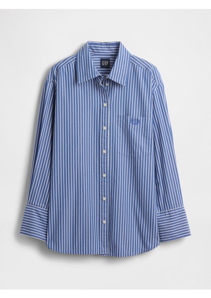 Kadın Mavi Poplin Big Gömlek fiyatları