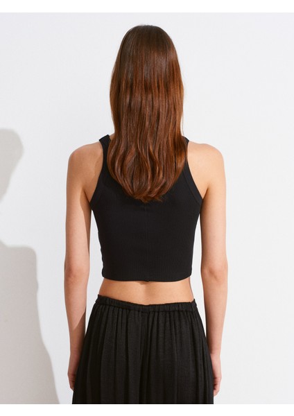 21104 Fitilli Crop Top-Siyah fiyatları