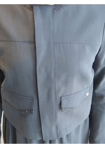 Kadın Taş Detaylı Tesettür Ikili Takım modelleri