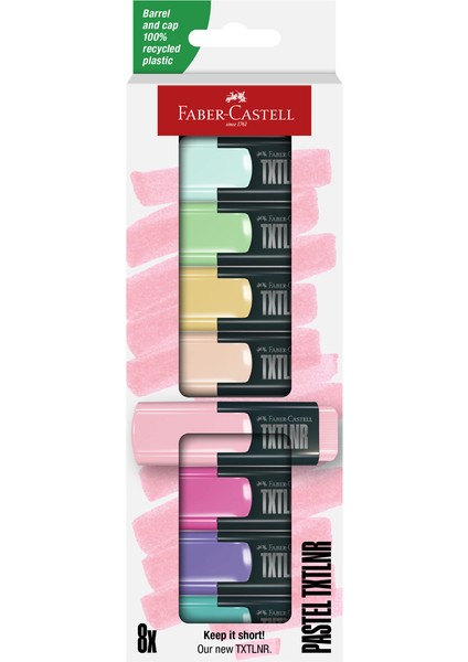 Faber-Castell Fosforlu Kalem Mini Textliner Pastel 8x