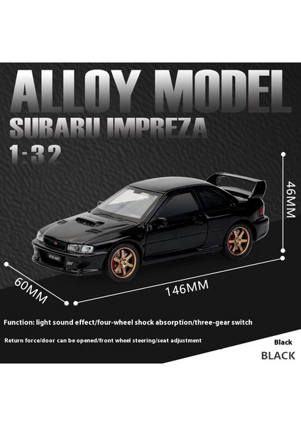 Jdm 1:32 Suu Impreza Wrx Stı Modifiye Araç Alaşım Metal Pres Döküm Model Araba Ses ve Işık Geri Çekin Doğum Günü Hediyesi Çocuk Için (Yurt Dışından)