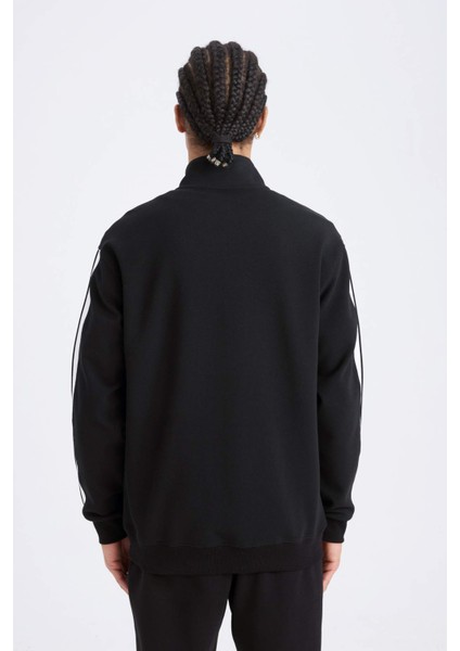 DefactoFit Standart Fit Dik Yaka Fermuarlı Sporcu Sweatshirt D1953AX24AU