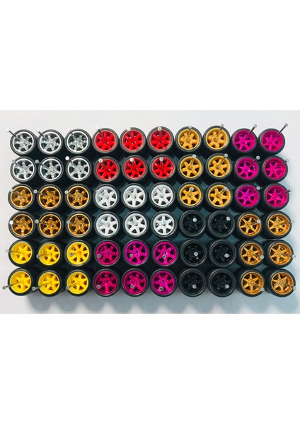 30 Takım/40 Takım 11MM Tekerlekler Için 1/64 Ölçekli Alaşım Araba Modelleri Lastikler + Akslar Ile 1/64 Tekerlekler Için Sıcak Tekerlek/matchbox/domeka/tomy 1:64 (Yurt Dışından) fiyatları