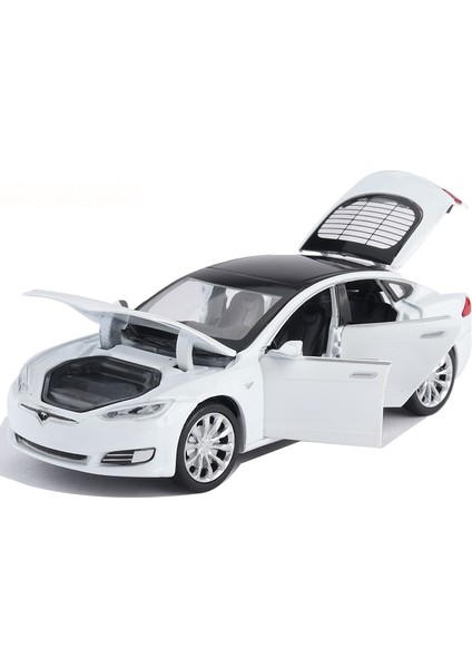 1/32 Alaşım Döküm Tesla Model S P100D Sedan Model Oyuncak Araba 6 Kapı Ses Işığı Geri Çekin Salon Oyuncak Araç Hediyeler Için (Yurt Dışından) fiyatları