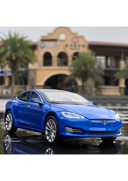 Döküm 1:32 Tesla Model S Alaşım Araba Modeli Metal Oyuncak Araçlar Çocuklar Için Ses Işığı Koleksiyonu Mini Araba Oyuncak Çocuk Hediye (Yurt Dışından)