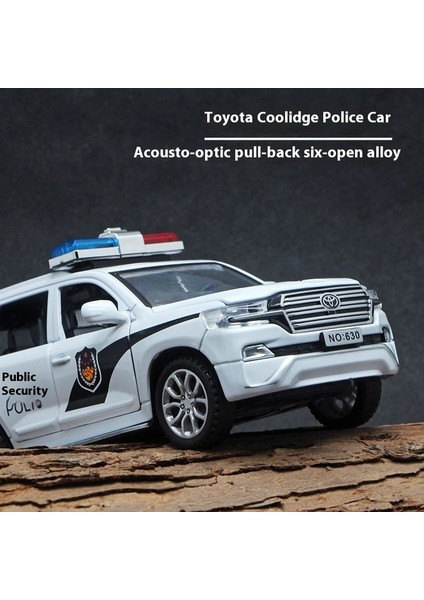 1:32 Toyota Cruiser Polis Suv Alaşım Araba Diecast Metal Modeli Ses ve Işık Oyuncak Bilgisayar Masaüstü Süsler Hediye Arkadaş Boys Için (Yurt Dışından) modelleri