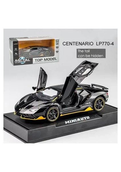1:32 Lamborghini LP770 0 Alaşım Spor Araba Modeli Pres Döküm ve Oyuncak Araçlar Ses Işığı Süper Yarış Kaldırma Kuyruk Çekme Araba Oyuncak (Yurt Dışından)