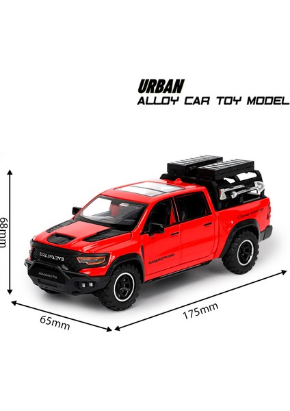 Döküm 1:32 Dodge Ram 1000 Trx Mamut Pikap Alaşım Model Araba Oyuncak Metal Döküm Ses ve Işık Oyuncak Arabalar Çocuklar Için Araç (Yurt Dışından)