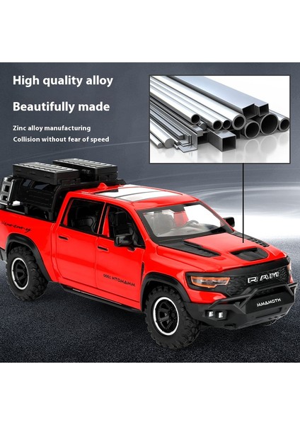 Döküm 1:32 Dodge Ram 1000 Trx Mamut Pikap Alaşım Model Araba Oyuncak Metal Döküm Ses ve Işık Oyuncak Arabalar Çocuklar Için Araç (Yurt Dışından) fırsatları