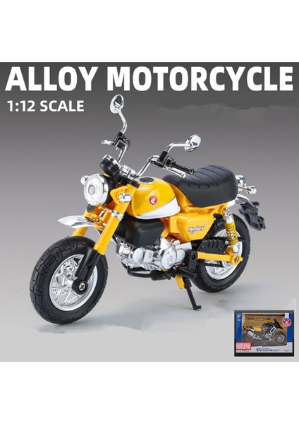 1:12 Honda Maymun 125 Alaşım Spor Motosiklet Modeli Döküm Sokak Yarışı Motosiklet Modeli Simülasyon Ses Işığı Çocuk Oyuncakları Hediye (Yurt Dışından)