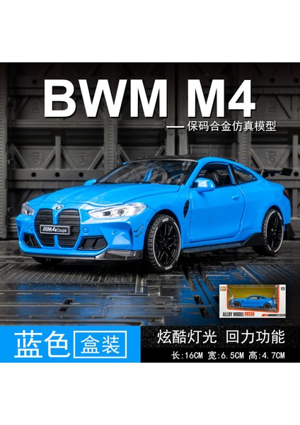 1:32 Bmw M4 Coupe Spor Araba Yüksek Simülasyon Döküm Metal Alaşım Model Araba Ses Işığı Geri Çekin Koleksiyon Çocuk Oyuncak Hediyeler (Yurt Dışından)