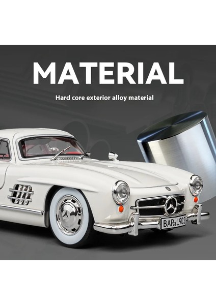 1:24 Mercedes-Benz 300SL Klasik Araba Alaşım Pres Döküm Model Araç Ev Iç Dekorasyon Süsler Ses ve Işık Hediye Toplamak C361 (Yurt Dışından) fırsatları