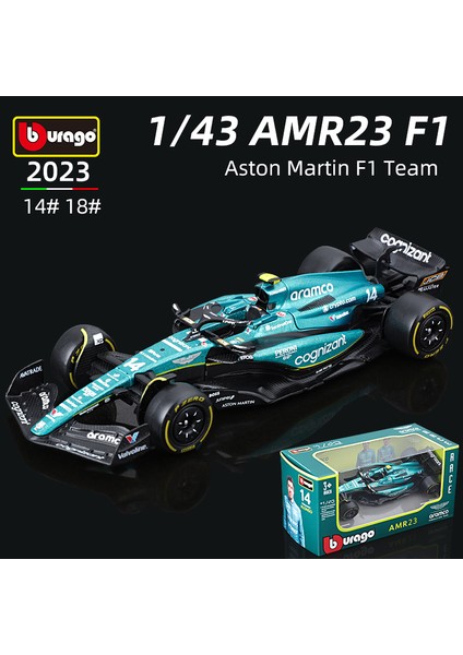 Bburago 1:43 Aston Martin AMR23 F1 Alaşım Araba Modeli Formula Yarış Döküm Oyuncak 14 # Fernando Alonso 2023 (Yurt Dışından) fiyatları