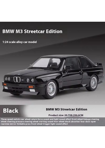 1:24 1988 Bmw M3 E30 Alaşım Spor Araba Modeli Döküm Metal Klasik Araba Araçlar Modeli Simülasyon Ses ve Işık Çocuk Oyuncakları Hediyeler (Yurt Dışından)
