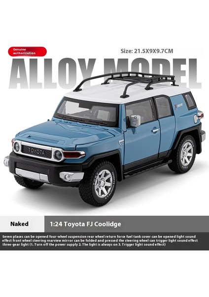 1:24 Toyota Fj Cruiser Off-Road Suv Alaşım Metal Pres Döküm Model Araba Yüksek Kaliteli Dekoratif Trendy Süsler Hediye Kutusu Arkadaş Için (Yurt Dışından)