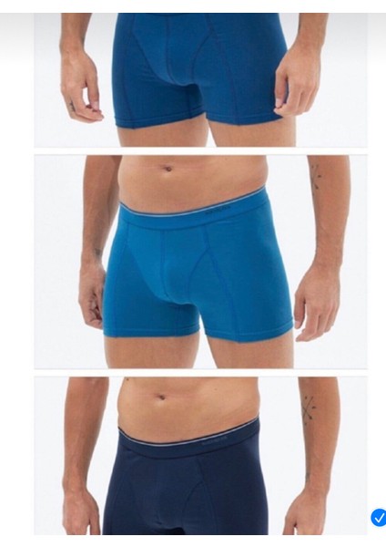 9673 ERKEK TENDER COTTON 3 LÜ LACİVERT-KOYU MAVİ-İNDİGO BOXER