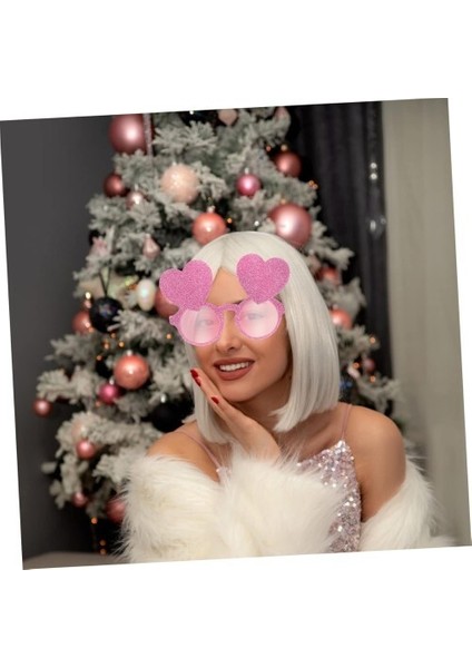 Pembe Renk Sim İşlenmiş Kalp Figürlü Parti Gözlüğü fiyatları