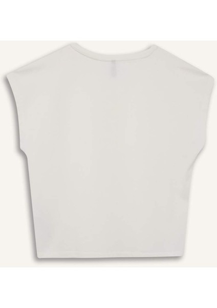 Regular Fit V Yaka Basic Düz Premium Kolsuz Tişört E5486AX25SP