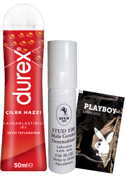 Çilek Hazzı 50 ml Jel + STUD100 Geciktiricisprey + Hediye