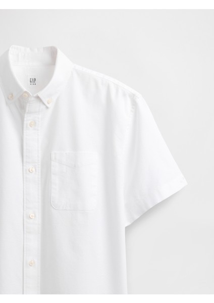 Erkek Çocuk Beyaz Relaxed Oxford Gömlek fiyatları