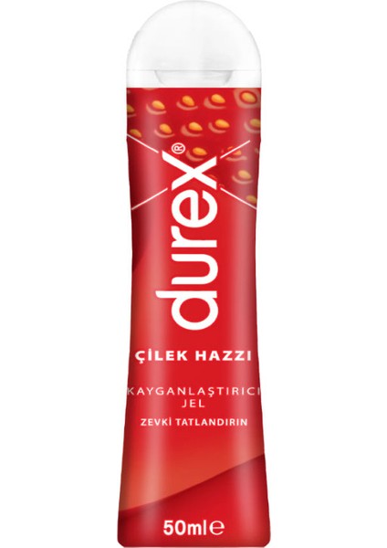 Çilek Hazzı 50 ml Jel + Siyah Deri El ve Ayak Kelepçesi + Hediye